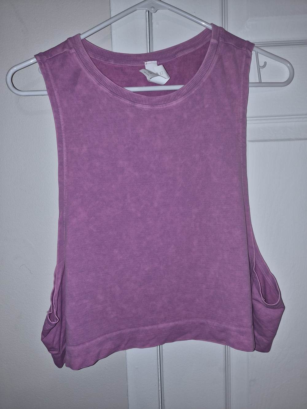 Avocado Women's Vintage Wash Crop Muscle Tank  Hot Pink Size L